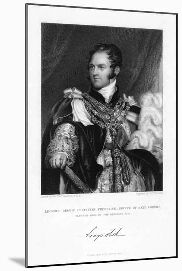 Leopold of Saxe-Coburg and Gotha, 1831-J Thomson-Mounted Giclee Print