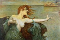 The Siren Sings Her Song Luring Sailors to Destruction-Leopold Schmutzler-Stretched Canvas