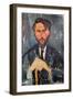 Leopold Zborowski (1889-1932) with a Walking Stick, 1917-Amedeo Modigliani-Framed Giclee Print