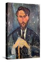 Leopold Zborowski (1889-1932) with a Walking Stick, 1917-Amedeo Modigliani-Stretched Canvas