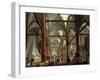 Leopoldo Cicognara (1767-1834) Commenting on the Monument of Canova (1827)-Giuseppe Borsato-Framed Giclee Print