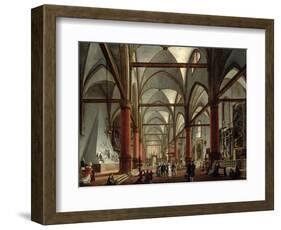 Leopoldo Cicognara (1767-1834) Commenting on the Monument of Canova (1827)-Giuseppe Borsato-Framed Premium Giclee Print