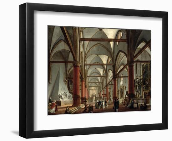 Leopoldo Cicognara (1767-1834) Commenting on the Monument of Canova (1827)-Giuseppe Borsato-Framed Premium Giclee Print