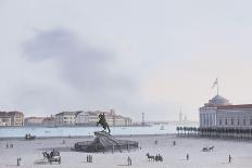 A View of St. Petersburg; Decemberist Square with an Equestrian Statue of Peter the Great-Leperate-Giclee Print