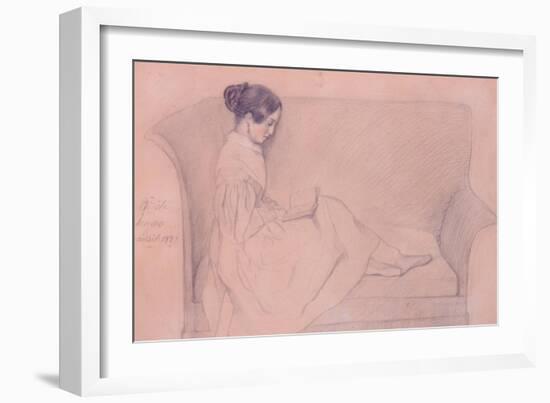 Lepoldine Reading-Adele Julie Hugo-Framed Giclee Print