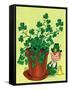 Leprechaun and Clover - Jack & Jill-Milt Groth-Framed Stretched Canvas