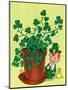 Leprechaun and Clover - Jack & Jill-Milt Groth-Mounted Giclee Print