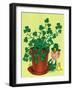 Leprechaun and Clover - Jack & Jill-Milt Groth-Framed Premium Giclee Print