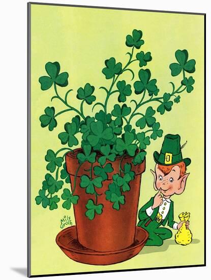 Leprechaun and Clover - Jack & Jill-Milt Groth-Mounted Premium Giclee Print