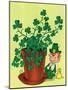 Leprechaun and Clover - Jack & Jill-Milt Groth-Mounted Premium Giclee Print