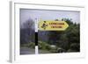 Leprechaun Crossing Sign-Bo Zaunders-Framed Photographic Print