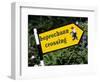 Leprechaun Crossing Signpost, County Kerry, Munster, Republic of Ireland, Europe-Stuart Black-Framed Photographic Print