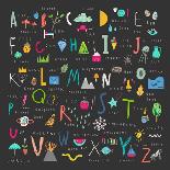 Cute Alphabet - Letters and Words-Lera Efremova-Art Print