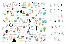 Zoo Alphabet - P, Q, R, S, T, U Letters-Lera Efremova-Art Print