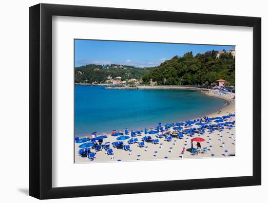 Lerici Bay and Beach, Liguria, Italy, Europe-Peter Groenendijk-Framed Photographic Print