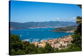 Lerici, View Overlooking Town and Bay, Liguria, Italy, Europe-Peter Groenendijk-Stretched Canvas