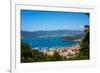 Lerici, View Overlooking Town and Bay, Liguria, Italy, Europe-Peter Groenendijk-Framed Photographic Print