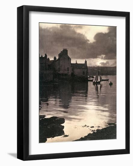 Lerwick Harbour, Shetland, Scotland, 1924-1926-JD Rattar-Framed Giclee Print