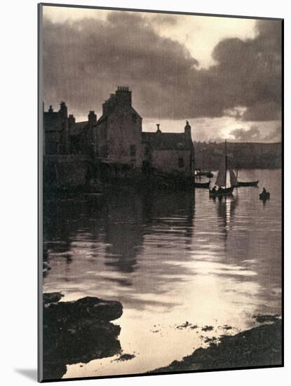 Lerwick Harbour, Shetland, Scotland, 1924-1926-JD Rattar-Mounted Giclee Print