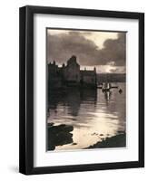 Lerwick Harbour, Shetland, Scotland, 1924-1926-JD Rattar-Framed Premium Giclee Print