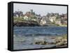 Lerwick. View over Brei Wick. Scotland, Shetland Islands-Martin Zwick-Framed Stretched Canvas