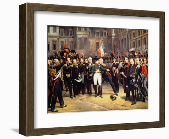 Les Adieux De Fontainebleau, 20th April 1814-Horace Vernet-Framed Giclee Print