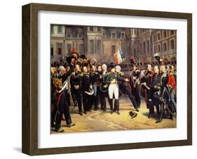 Les Adieux De Fontainebleau, 20th April 1814-Horace Vernet-Framed Giclee Print