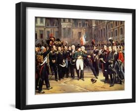 Les Adieux De Fontainebleau, 20th April 1814-Horace Vernet-Framed Giclee Print