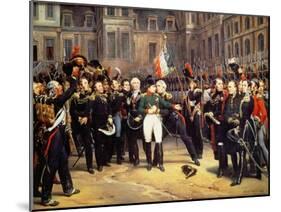 Les Adieux De Fontainebleau, 20th April 1814-Horace Vernet-Mounted Giclee Print
