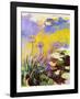 Les Agapanthes-Claude Monet-Framed Art Print