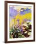 Les Agapanthes-Claude Monet-Framed Art Print