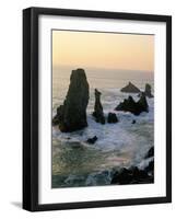 Les Aiguilles De Port Coton, Belle Ile En Mer, Breton Islands, Morbihan, Brittany, France-Bruno Barbier-Framed Photographic Print