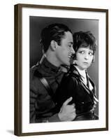 Les Ailes WINGS by WilliamWellman with Richard Arlen and Clara Bow, 1927 (Oscar, 1927) (b/w photo)-null-Framed Photo