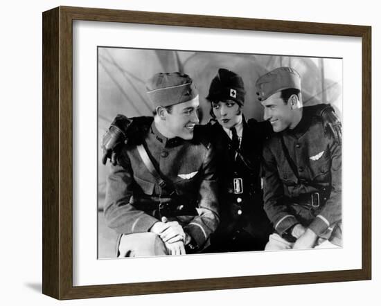 Les Ailes WINGS by WilliamWellman with Richard Arlen, Clara Bow and Charles "Buddy" Rogers., 1927 (-null-Framed Photo