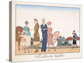 Les Alliés À Versailles, by H. Reidel, 1920-Georges Barbier-Stretched Canvas