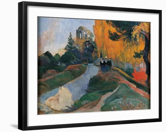 Les Alyscamps-Paul Gauguin-Framed Art Print