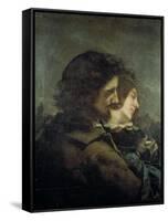 Les Amants dans la campagne-Gustave Courbet-Framed Stretched Canvas