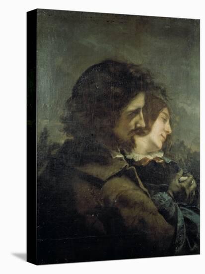 Les Amants dans la campagne-Gustave Courbet-Stretched Canvas