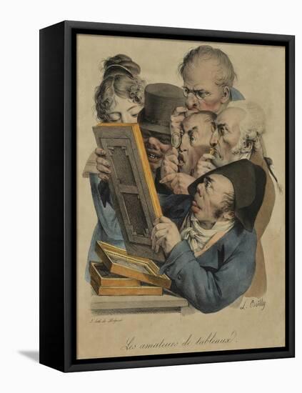 Les Amateurs De Tableux, 1823-Louis Leopold Boilly-Framed Stretched Canvas