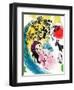 Les Amoureux Au Soleil Rouge-Marc Chagall-Framed Premium Edition