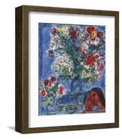 Les Amoureux et Fleurs, 1964-Marc Chagall-Framed Art Print