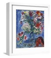 Les Amoureux et Fleurs, 1964-Marc Chagall-Framed Art Print