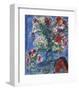 Les Amoureux et Fleurs, 1964-Marc Chagall-Framed Art Print