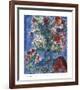 Les Amoureux et Fleurs, 1964-Marc Chagall-Framed Art Print