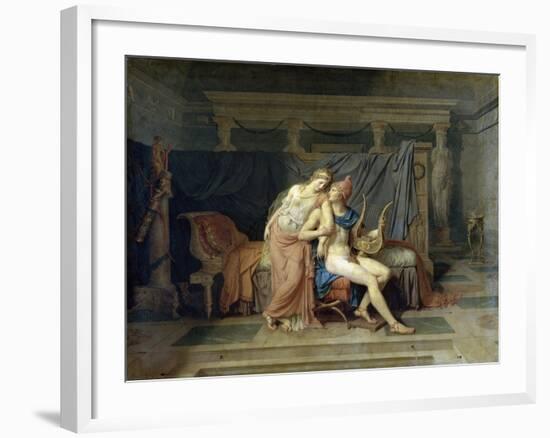 Les Amours de Paris et Helene-Jacques-Louis David-Framed Giclee Print