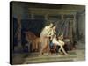 Les Amours de Paris et Helene-Jacques-Louis David-Stretched Canvas