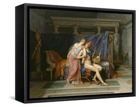 Les Amours de Pâris et Hélène-Jacques-Louis David-Framed Stretched Canvas