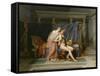 Les Amours de Pâris et Hélène-Jacques-Louis David-Framed Stretched Canvas