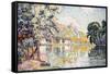 Les Andelys, Gaillard Chateau. 1921-Paul Signac-Framed Stretched Canvas