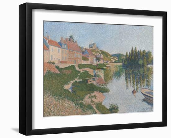 Les Andelys, the river bank (Les Andelys, la berge). 1886-Paul Signac-Framed Giclee Print